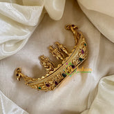 Gold Look Alike Temple Kumkum Box -Ram Parivar-G10251